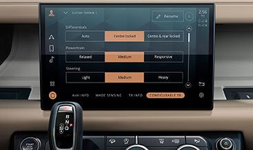 Configurable Terrain Response — Customise throttle, suspension, and traction for different surfaces