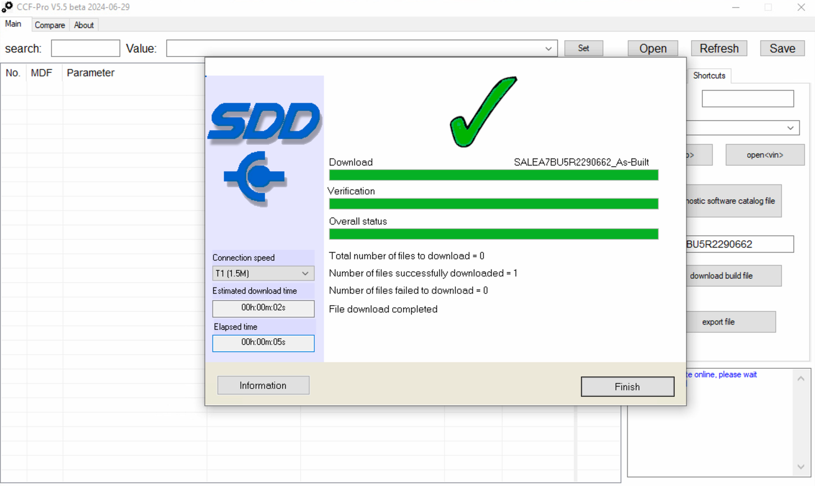 CCF-PRO Editor SDD download completed