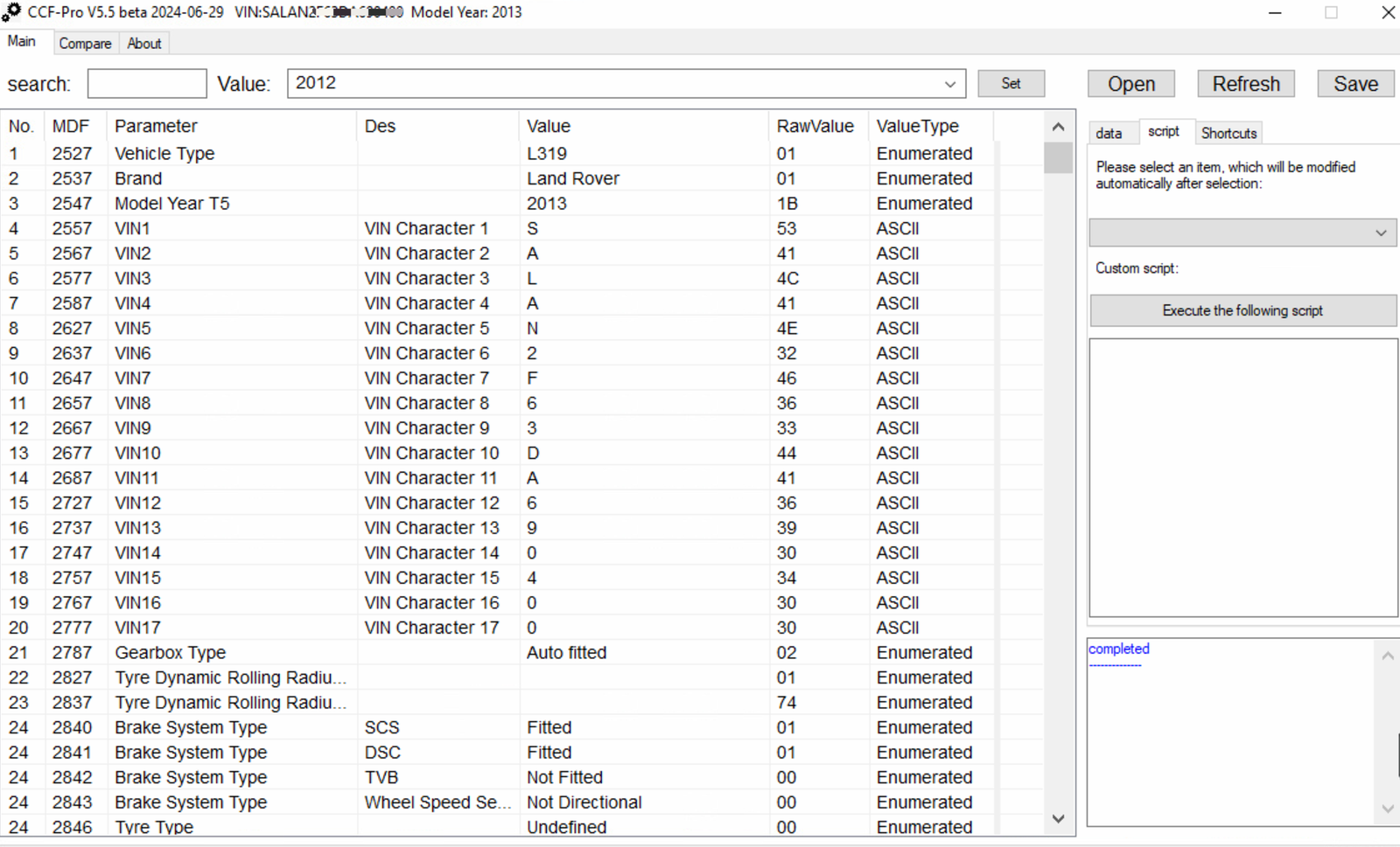 CCF-PRO Editor VIN-based configuration editing