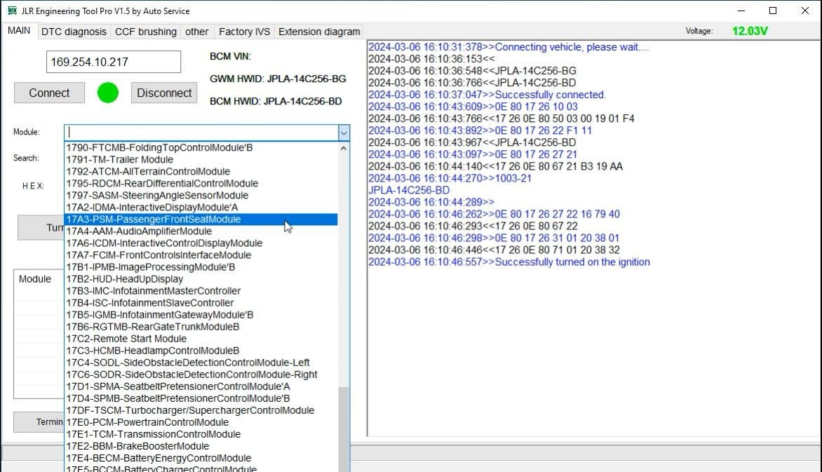 JET-PRO JLR Engineering Tool - Vehicle functions — Access module-specific operations