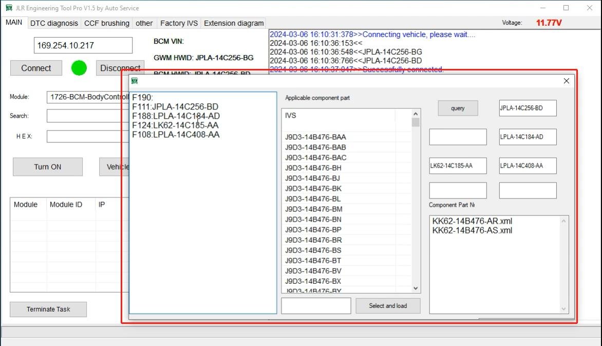 JET-PRO JLR Engineering Tool - Vehicle functions — Battery replacement and transport mode