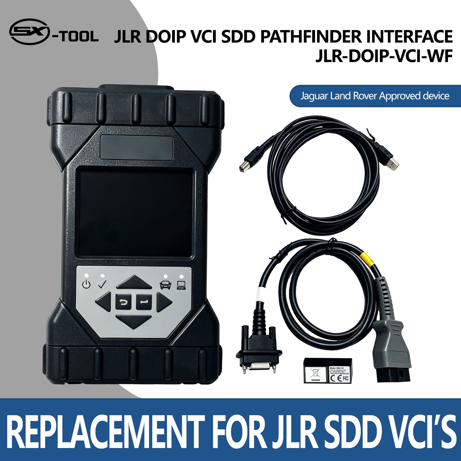 JLR DOIP VCI — JLR DOIP VCI — Front view of the genuine diagnostic interface