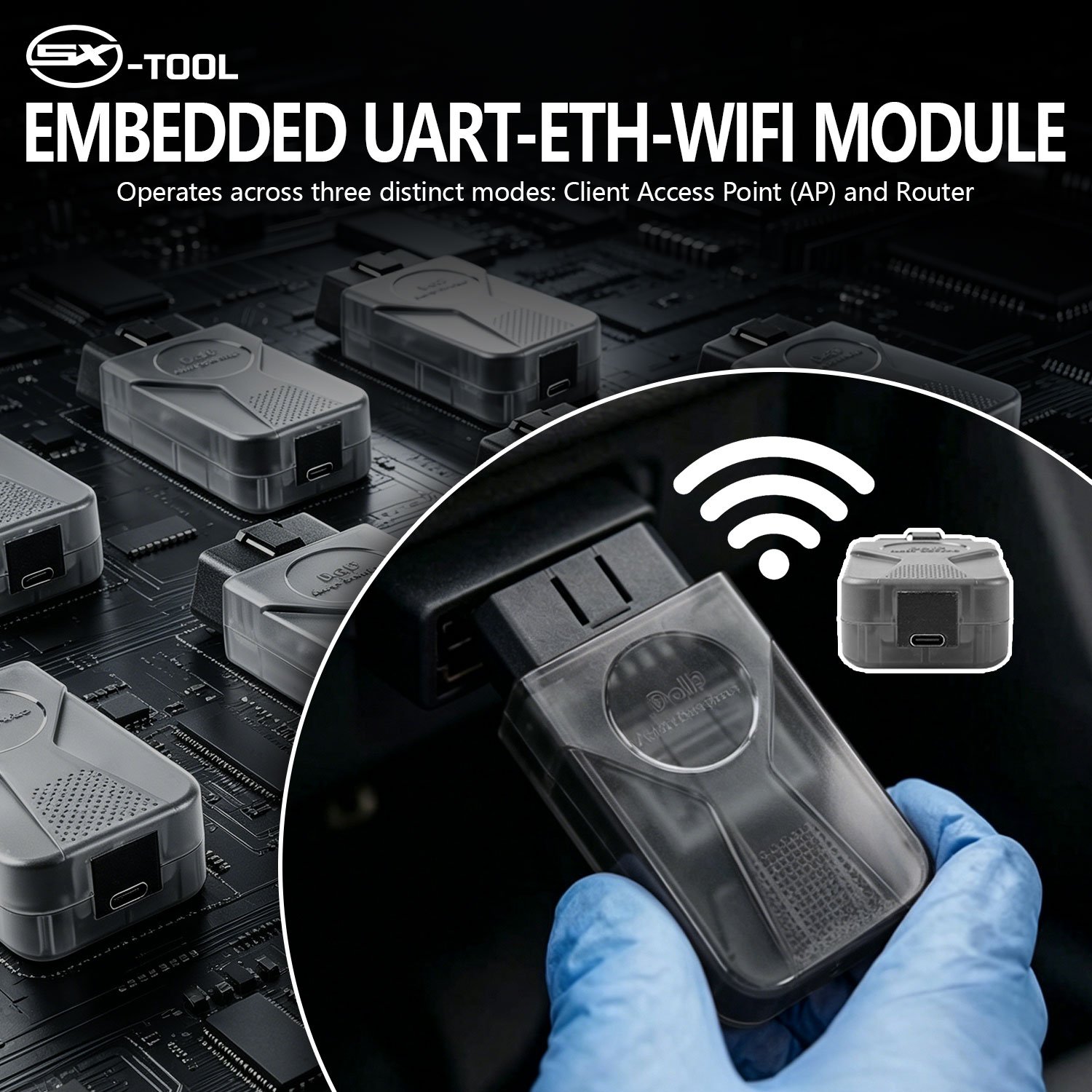 JLR Enet WiFi Type C — JLR Enet WiFi Type C — Type-C reversible connector close-up