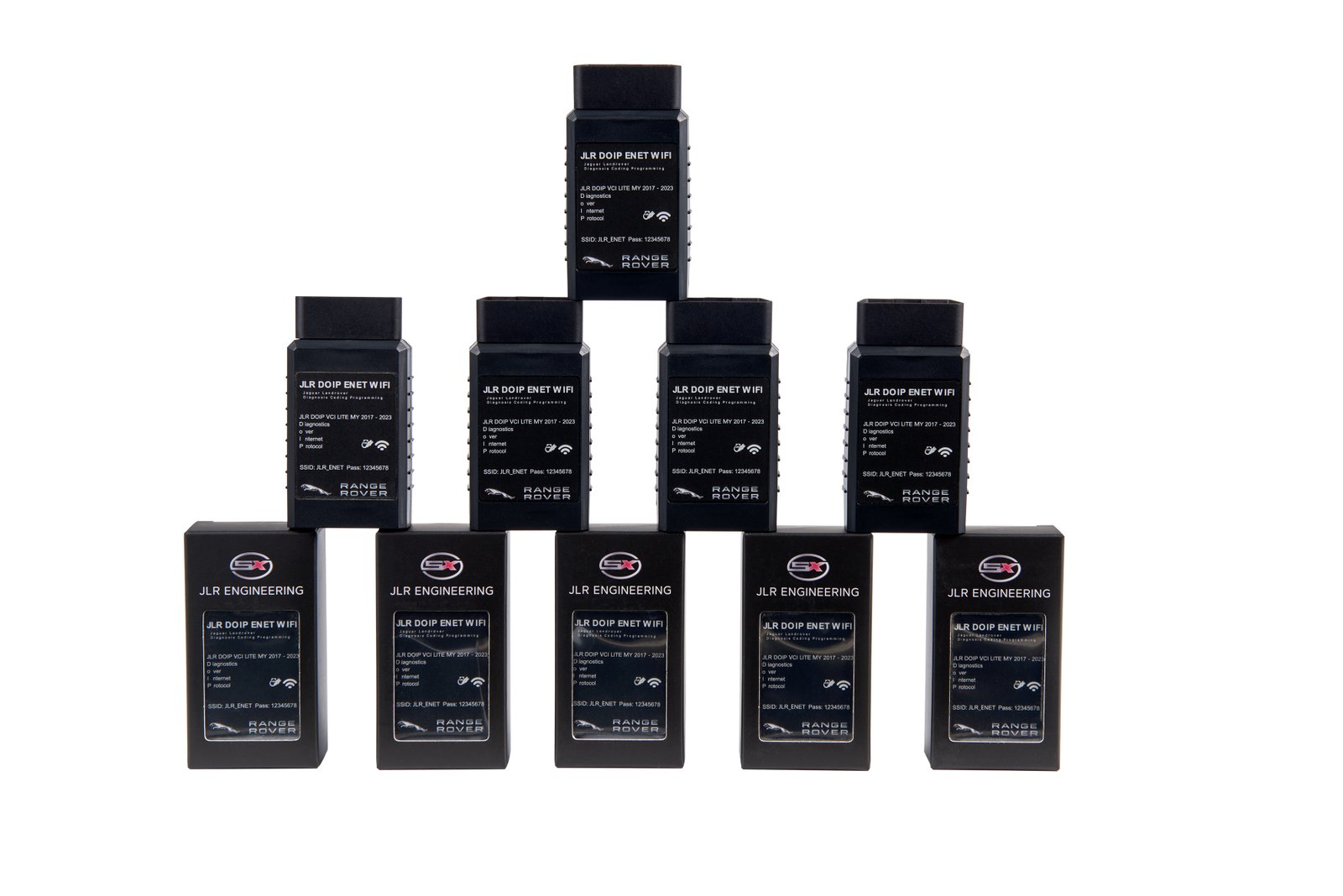 JLR Enet WiFi Adapter — JLR Enet WiFi adapter — robust connector for reliable OBD connection