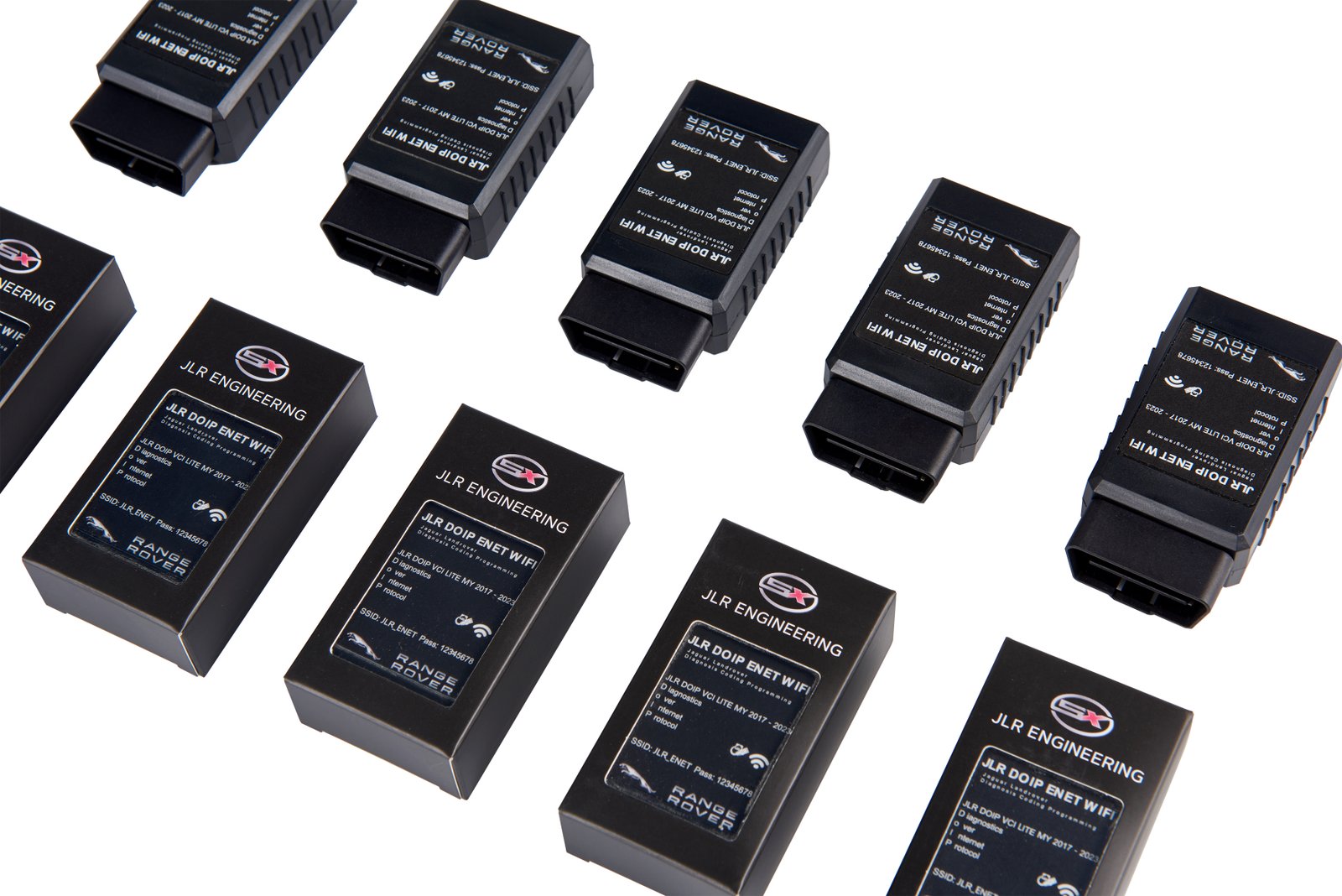 JLR Enet WiFi Adapter — JLR Enet WiFi adapter — complete product showcase with branding