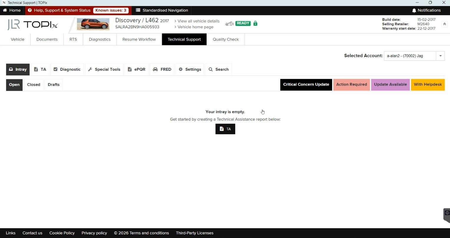 TOPIx Cloud — Software update progress — Programming file download status
