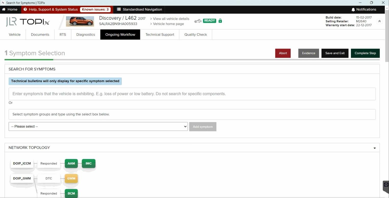 TOPIx Cloud — Diagnostics — Measured values and system parameters
