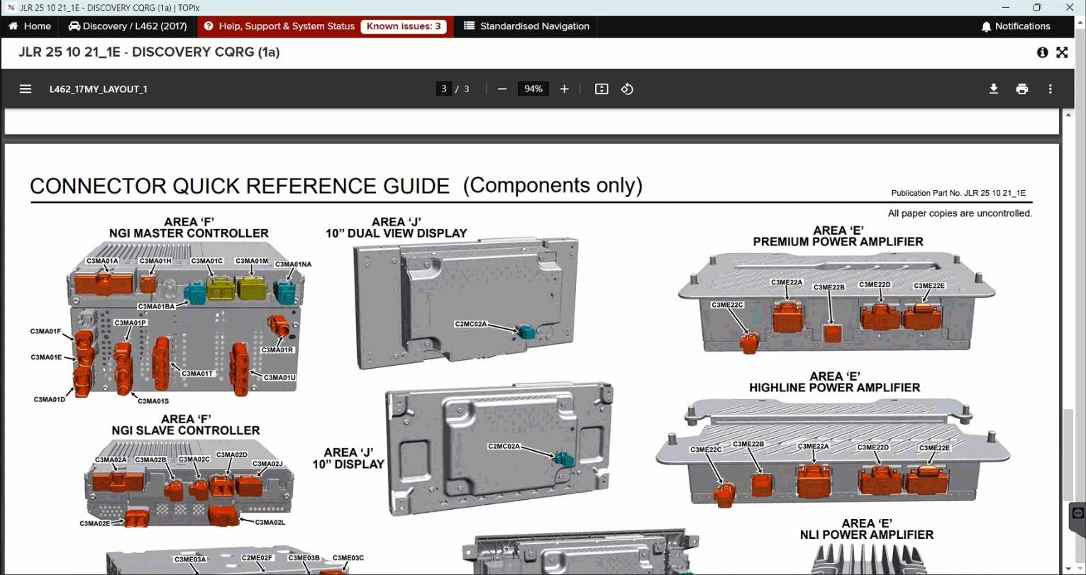 TOPIx Cloud — Workshop manual — Wheel alignment specification tables