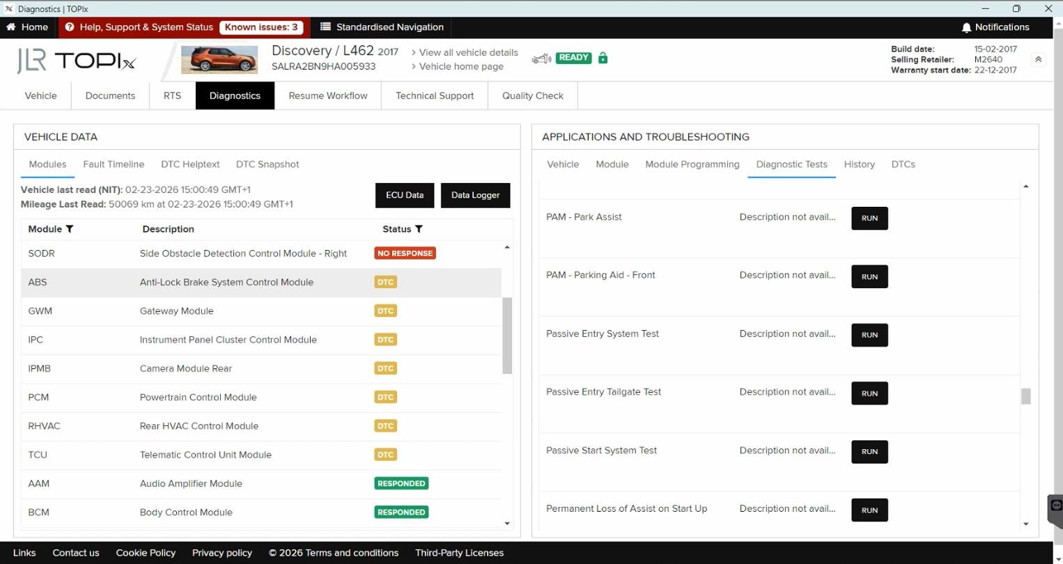 TOPIx Cloud — Workshop manual — Chassis and driveline documentation