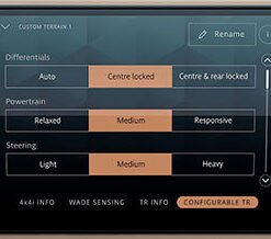 Configurable Terrain Response
  mode