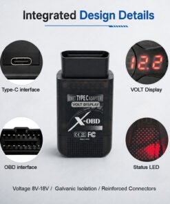 JLR Enet Type C Cable with Voltage Display